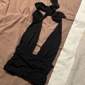 Black Halter Top